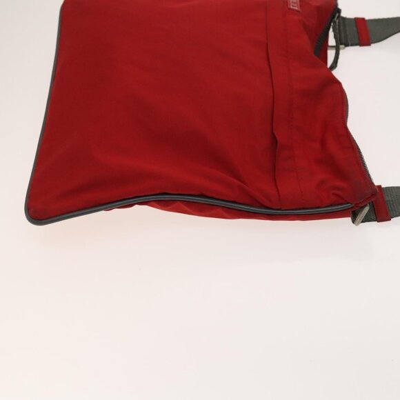 PRADA Sports Shoulder Bag Nylon 2Set Red Beige Silver Auth ti3215 - Picture 4 of 16